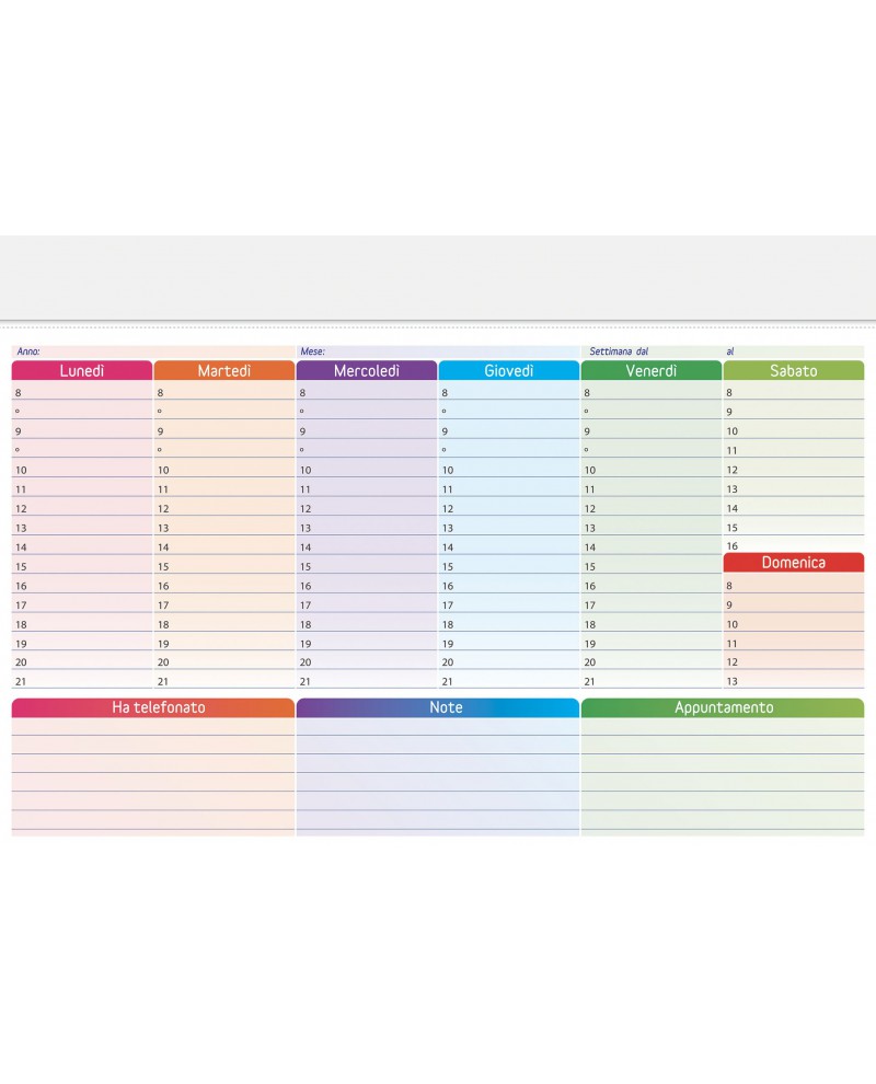 Planner settimanale 21x30